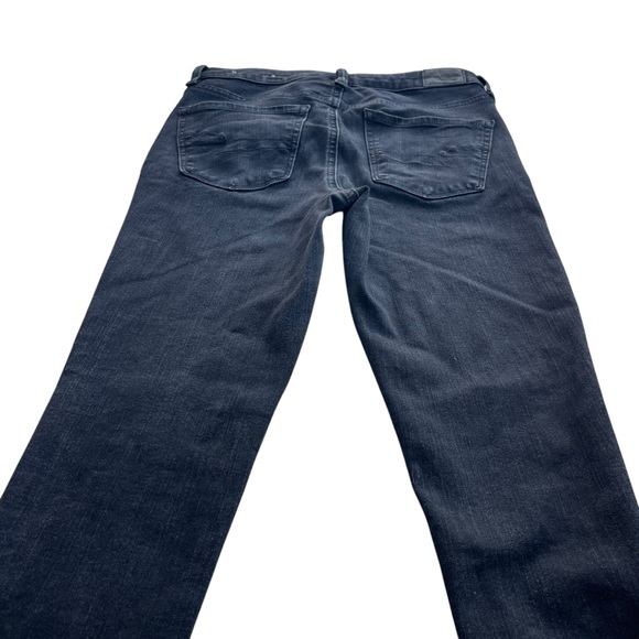 American Eagle Women’s 4 Short Black Denim The Dream Jean Super Hi-Rise Jeggings - Picture 14 of 16